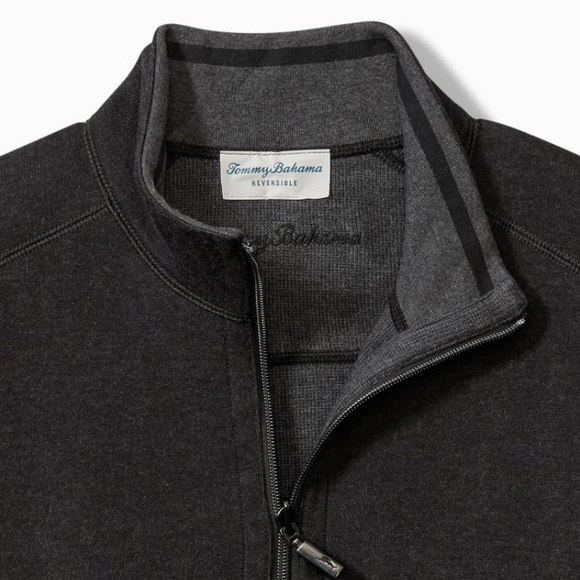 Tommy Bahama Expresso Bayview Half Zip Pullover L - Picture 8 of 9
